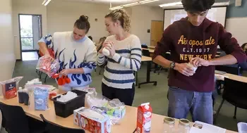Luke Gocke's AGRI 109L making ice cream