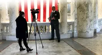 Mark Browning, CWI Vice President of Communications and Government Relations, talking with KIVI-TV 