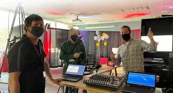 CWI production team, Judd Constantine, left, Ross Hosking, and Adam Eichten