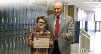 CWI student, Joey Hannon, with his Chemistry instructor, Jim Kusterer.