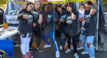 CWI Dance Club dressed as zombies