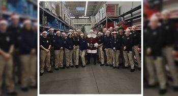 Law Enforcement students at Shop with a Cop