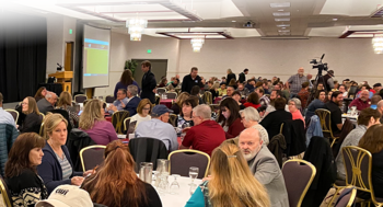 Faculty and staff at the Spring 2020 in-service meeting held at the Nampa Civic Center