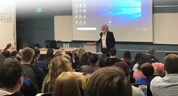 A packed house of students, faculty, and community members greeted Dr. Greg Hampikian to NCAB.