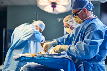 Surgical Technology student organizing surgical instruments