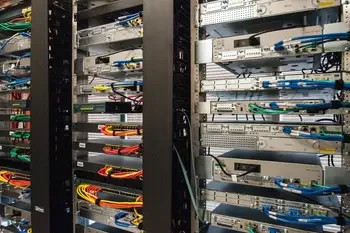 Close up of server equipment