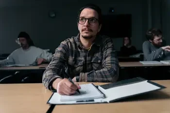 Student in a classroom.