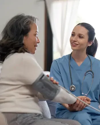 Patient Care Technician take a patient's blood pressure