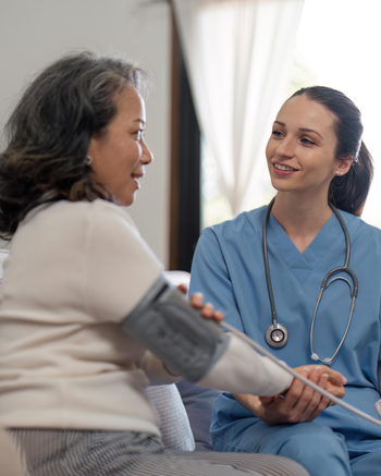 Patient Care Technician take a patient's blood pressure