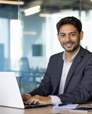 Person sitting at a desk