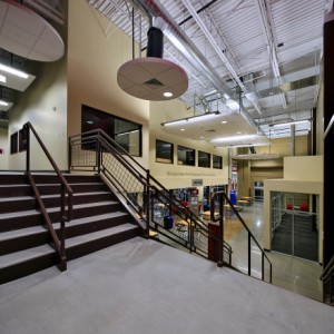 Inside commercial building 