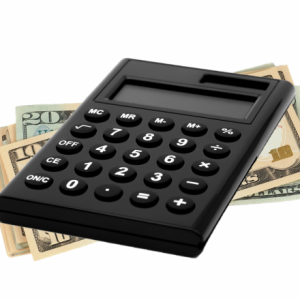 Calculator on top of Money