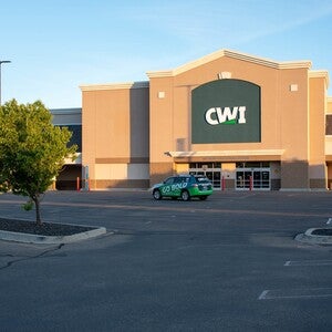 View of the front of the Nampa Micron Education Center (NMEC).