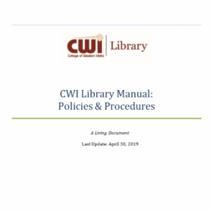 Screenshot of Library Manual