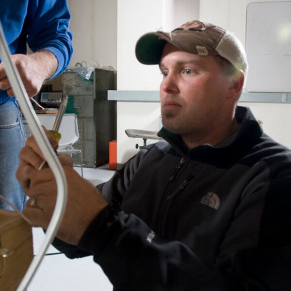 electrical student working with tools