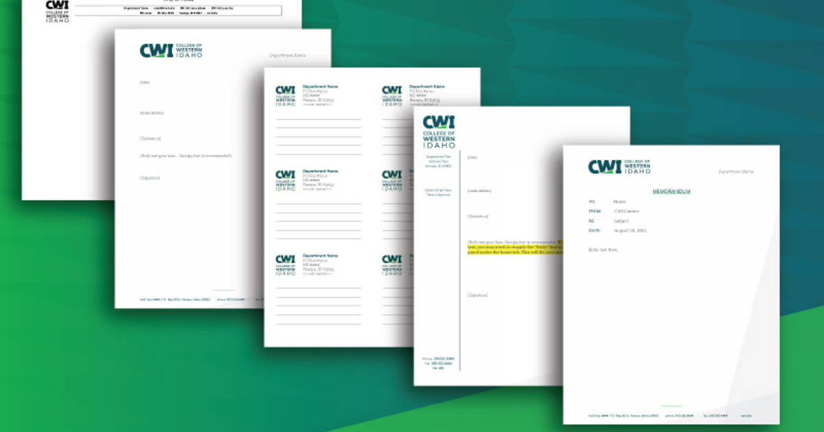 New Brand Resources Update – Stationery | CWI