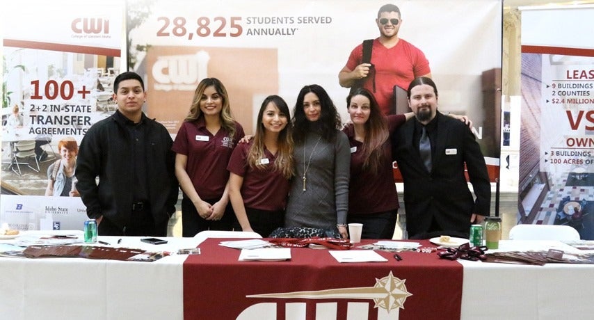 Student ambassadors at CWI Day at the Capital 