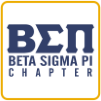 Beta Sigma Pi Chapter logo with gold boarder
