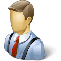Graphic of business man with a red tie