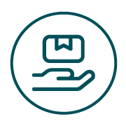 Hand holding gift icon